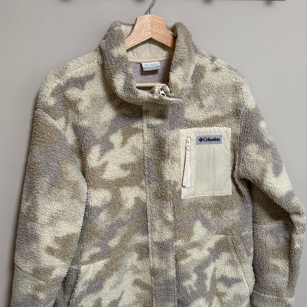 Columbia Panorama Camo-Print Fleece Jacket Size Small - Picture 2 of 8